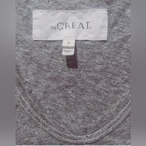 THE GREAT. Heather Gray Tank Size 0